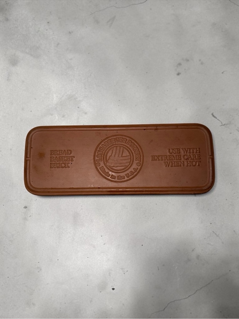 Longaberger Pottery Bread Basket Brick
